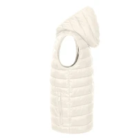 LIBERTY HOOD VEST KID, kid's bodywarmer with hood, off white