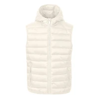 LIBERTY HOOD VEST KID, kid's bodywarmer with hood, off white