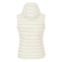 LIBERTY HOOD VEST WOMEN, light padded bodywarmer with hood, off white