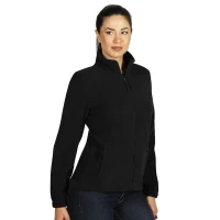 POLARIS LADY, women's polar fleece jacket/sweatshirt, 280 g/m2, black