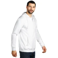 WINNER, unisex hooded sweatshirt with a zipper, 280 g/m2, white