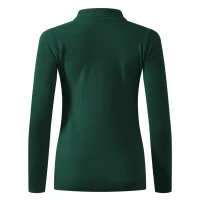 LINDA, women's long sleeve polo shirt, 200 g/m2, green