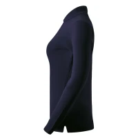 LINDA, women's long sleeve polo shirt, 200 g/m2, blue