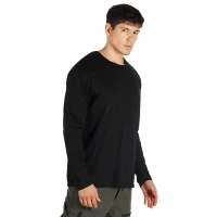 TARGET LSL, Langarmshirt aus Baumwolle, 160 g/m2, Schwarz