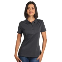 PREMIUM POLO LADY, Damen-Poloshirt, 180 g/m2, Dunkelgrau
