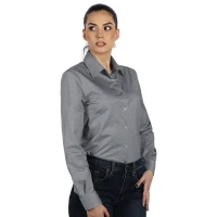 GRANT LSL WOMEN, Langarm-Hemd für Damen, Grau