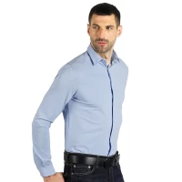 COLLINS LSL MEN, Langarm-Hemd für Herren, Hellblau