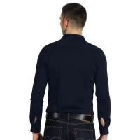 COLLINS LSL MEN, men's long sleeve shirt, blue