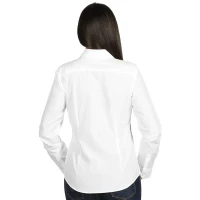 COMFORT LSL WOMEN, Langarm-Bluse aus Baumwolle für Damen, Weiss