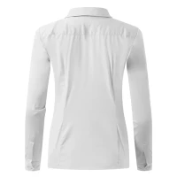 COMFORT LSL WOMEN, Langarm-Bluse aus Baumwolle für Damen, Weiss