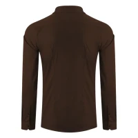 CLUB LSL MEN, men's long sleeve shirt, brown