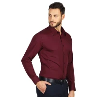 CLUB LSL MEN, men's long sleeve shirt, burgundy