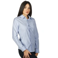 OXFORD LSL WOMEN, Langarm-Bluse für Damen, Hellblau