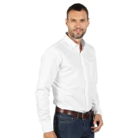 OXFORD LSL MEN, men's long sleeve shirt, white