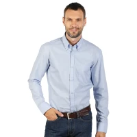 OXFORD LSL MEN, Langarm-Hemd für Herren, Hellblau