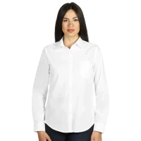 BUSINESS LSL WOMEN, Langarm-Bluse für Damen, Weiss