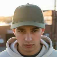 DANTE, cap, 5 panels, velcro closure, white