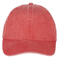 ARLO, cap, 6 panels, metal buckle closure, red