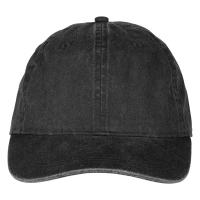 ARLO, Cap mit 6 Panels, metallische Schnalle, Schwarz