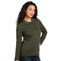 SUNNY LSL, Damen-Langarm-Poloshirt, 180 g/m2, Olive