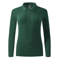 SUNNY LSL, Damen-Langarm-Poloshirt, 180 g/m2, Waldgrün