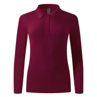 SUNNY LSL, Damen-Langarm-Poloshirt, 180 g/m2, Bordeaux