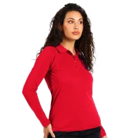 SUNNY LSL, Damen-Langarm-Poloshirt, 180 g/m2, Rot
