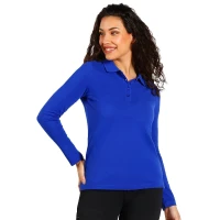 SUNNY LSL, Damen-Langarm-Poloshirt, 180 g/m2, Königsblau