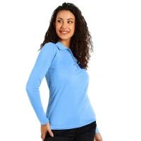 SUNNY LSL, Damen-Langarm-Poloshirt, 180 g/m2, Hellblau