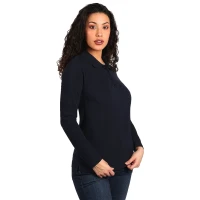 SUNNY LSL, Damen-Langarm-Poloshirt, 180 g/m2, Blau