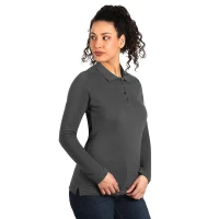 SUNNY LSL, Damen-Langarm-Poloshirt, 180 g/m2, Dunkelgrau