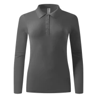 SUNNY LSL, Damen-Langarm-Poloshirt, 180 g/m2, Dunkelgrau