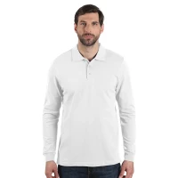 AZZURRO II LSL, pamučna polo majica dugih rukava, 180 g/m2, bela