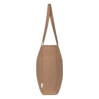 ECO LIVING, Tragtasche aus recycelter Baumwolle, 500 g/m2, Hellbraun Braun