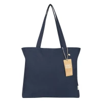ECO LIVING, Tragtasche aus recycelter Baumwolle, 500 g/m2, Blau