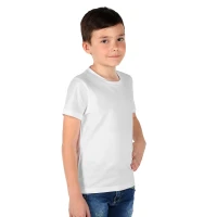 TERRA KID, dečja majica od organskog češljanog pamuka, 150g/m2, bela