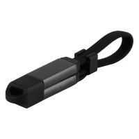FELIX 2IN1, usb type-c charging and data cable with key holder, 2 in 1, 60w, black