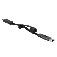 FELIX 2IN1, usb type-c charging and data cable with key holder, 2 in 1, 60w, black