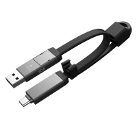 FELIX 2IN1, usb type-c charging and data cable with key holder, 2 in 1, 60w, black