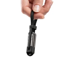 FELIX 2IN1, usb type-c charging and data cable with key holder, 2 in 1, 60w, black