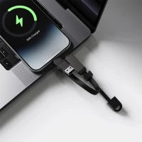 FELIX 2IN1, usb type-c charging and data cable with key holder, 2 in 1, 60w, black