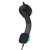 HOOK, držač i bežični punjač mobilnih telefona za automobil, 15w, sa magnetom i rgb svetlom, crni