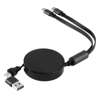 MAX 2IN1, usb type-c kabl za punjenje i prenos podataka, 2 u 1, 100w, crni