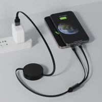 MAX 2IN1, usb type-c kabl za punjenje i prenos podataka, 2 u 1, 100w, crni