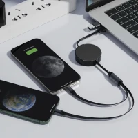 MAX 2IN1, usb type-c kabl za punjenje i prenos podataka, 2 u 1, 100w, crni