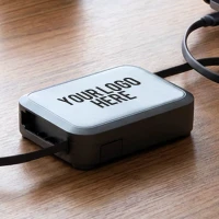 TROJAN 100W 6IN1, type-c charging and data cable, with mobile phone holder, 6 in 1, 100w, silver