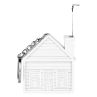 HOME, Schlüsselanhänger mit Rollmeter, 1 m, Weiss