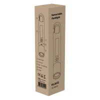 KLAUS, Wiederaufladbare Batterielampe mit 1.200 mAh Kapazitaet (8 LED), Weiss