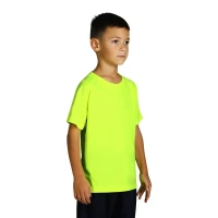 RECORD KIDS, Kinder Sport T-Shirt, 130 g/m2, Neongelb