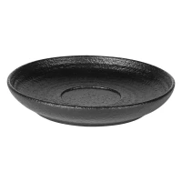 TRIBECA MINI, Set aus zwei Keramiktassen für Espresso mit Untertassen, 2 x 90 ml, Schwarz